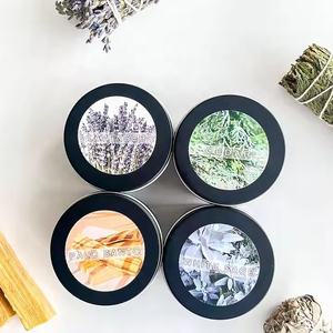 Bougies de sauge blanche Palo Santo Cedar Home bougie parfumée énergie nettoyant lavande feuille de sauge bougies de soja pour les bavures - Product Image 4