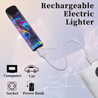 Briquet à cigarettes en cristal, vente en gros, USB, rechargeable, longue durée, appareil à fumer