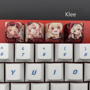 Genshin Impact R4 OEM Height Dye Sublimation <strong>5</strong> Sides PBT Keycaps 4pcs Mechanical <strong>Keyboard</strong> - Product Image 1