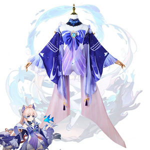 Sangonomiya <span class=keywords><strong>Kokomi</strong></span> Cosplay Costume <span class=keywords><strong>Genshin</strong></span> <span class=keywords><strong>Impact</strong></span> uniforme perruque Anime Style chinois Halloween Costumes jeu - Product Image 1