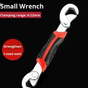 Nouvelle <span class=keywords><strong>clé</strong></span> à fleur de prunier <span class=keywords><strong>auto</strong></span>-serrante à Double tête outil de réparation de tuyau vivant universel industriel os de chien rapide en acier chromé - Product Image 3