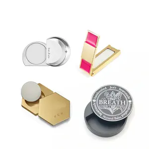 Benutzer definierte Magnet Nachfüllung Luxus Solid Parfüm Fall Make-up Behälter Metall behälter Solid Parfüm Behälter