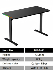 PRORIALS Modern Home Streamer Backstage Setup Tapis de souris pleine taille inclus Bureau de jeu professionnel réglable en métal durable - Product Image 6