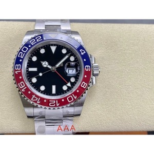 Montre mécanique étanche de super qualité, 41 mm, acier 904L, mouvement VS factory, montre Pepsi GMT rouge et bleue - Product Image 3