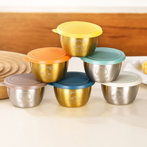 Salad Dressing container dips đồ ăn nhẹ thép không gỉ ngâm nước sốt <span class=keywords><strong>cup</strong></span> Mini thực phẩm lưu trữ container với nắp - Product Image 3