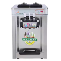 Nouvelle machine à crème glacée automatique fiable et durable - Facile à utiliser, 6 options d'ingrédients (Noix, Maïs), poudre de crème glacée à utiliser