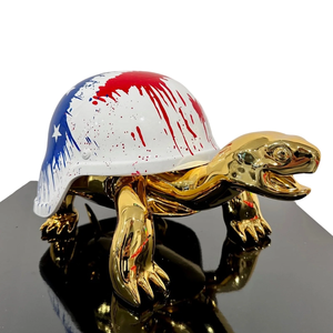 งานประติมากรรม<span class=keywords><strong>เต่า</strong></span>เรซิ่นเหมือนจริง ออกแบบเอง พร้อมเคลือบสีด้วยไฟฟ้า สำหรับงานศิลปะ-งานฝีมือ สำหรับงานศิลปะและของสะสม - Product Image 1