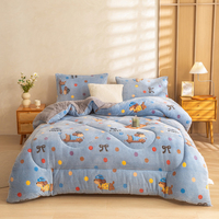 Couette en flanelle chaude d'hiver en gros, insert de couette en velours de flanelle rayé pour la literie de maison et d'hôtel
