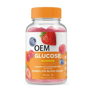 Gommes à croquer au glucose de haute qualité, marque distributeur OEM, supplément glucidique gélifié à saveur naturelle