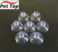 Pompe à air Pettop pour aquarium, avec ventouse puissante en verre et clip, en plastique/ABS transparent/noir, écologique