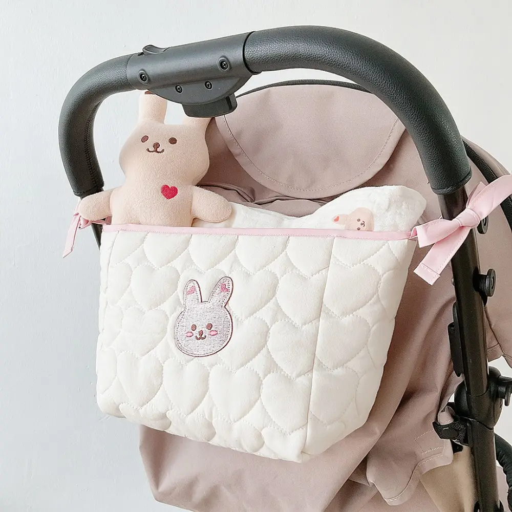 Geborduurde Teddybeer Kinderwagen Tas Voor Baby Stijlvol En Schattig Perfect Als Cadeau Voor Nieuwe Ouders