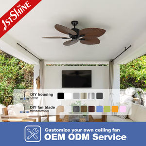 Ventilateur de plafond 1stshine Décoration de <span class=keywords><strong>restaurant</strong></span>/appartement/hôtel 52 pouces Ventilateurs de plafond de refroidissement en ABS - Product Image 4