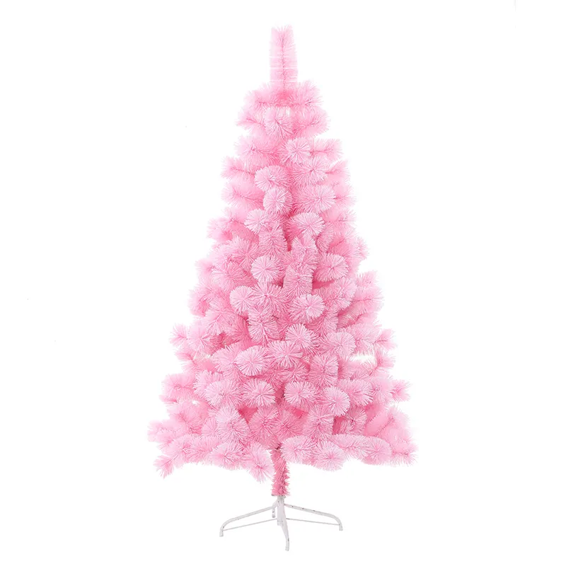 Árvore de natal artificial tipo pinha rosa, árvore de natal artificial