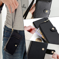 Casing Kulit Minyak Lilin dengan Dompet Resleting Slot Kartu Gesper Magnetik Penutup Berpatent untuk Samsung S26 Ultra S25 S24 Plus S23 FE