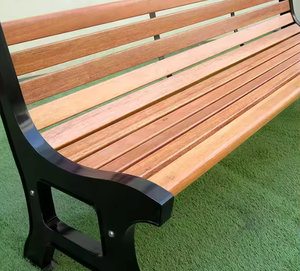 Banco Largo de Madera Personalizado al por Mayor, Banco para Parque Público, Asiento para 3 Personas, Banco Largo de Madera para Exteriores - Product Image 4