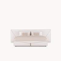 Canapé de salon en velours brun de luxe italien de haute qualité, en forme de L, modulaire, rembourré, pour villa