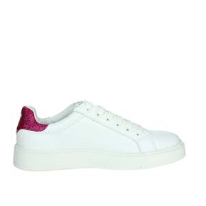 Sneakers Gaelle Paris Bianco Fucsia Glitter Heel, chaussures en toile tendance pour femmes - Product Image 4