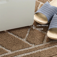 Tapis de porte d'intérieur géométriques antidérapants lavables, absorbants à profil bas, résistants à la saleté, tapis de porte d'entrée intérieur