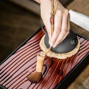 Bamboo <b>Tea</b> Brush Handmade Kung Fu <b>Tea</b> <b>Set</b> Accessory Japanese Style <b>Tea</b> Ceremony Tool - Product Image 2