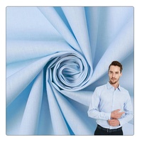 Tissu popeline tissé en coton polyester, résistant au rétrécissement, toucher doux, idéal pour les chemises de bureau