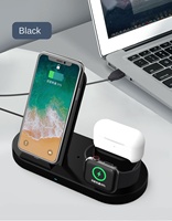 Nouveau chargeur sans fil 3-en-1 Type-C QC3.0 15W pour montre iPhone et casque Station de charge sans fil magnétique avec indicateur LED