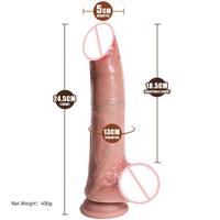 Dildo marron de 9,64 pouces pour débutants avec ventouse, jouet sexuel mains libres pour couples, jouet sexuel pour femmes, Gode