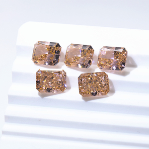 <strong>Morganite</strong> Pink Crushed Ice Cut Cubic Zirconia Octagon Cut <strong>Gemstone</strong> for Jewelry Making - Product Image 1