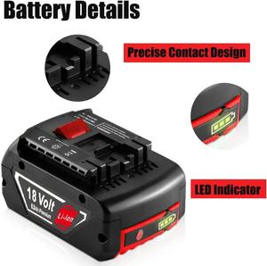 Batería de Repuesto de Iones de Litio de Alta Calidad de 18 V y 3.0-6.0 Ah con Indicador LED para BAT610G BAT609 Compatible con <span class=keywords><strong>Bosch</strong></span> - Product Image 4