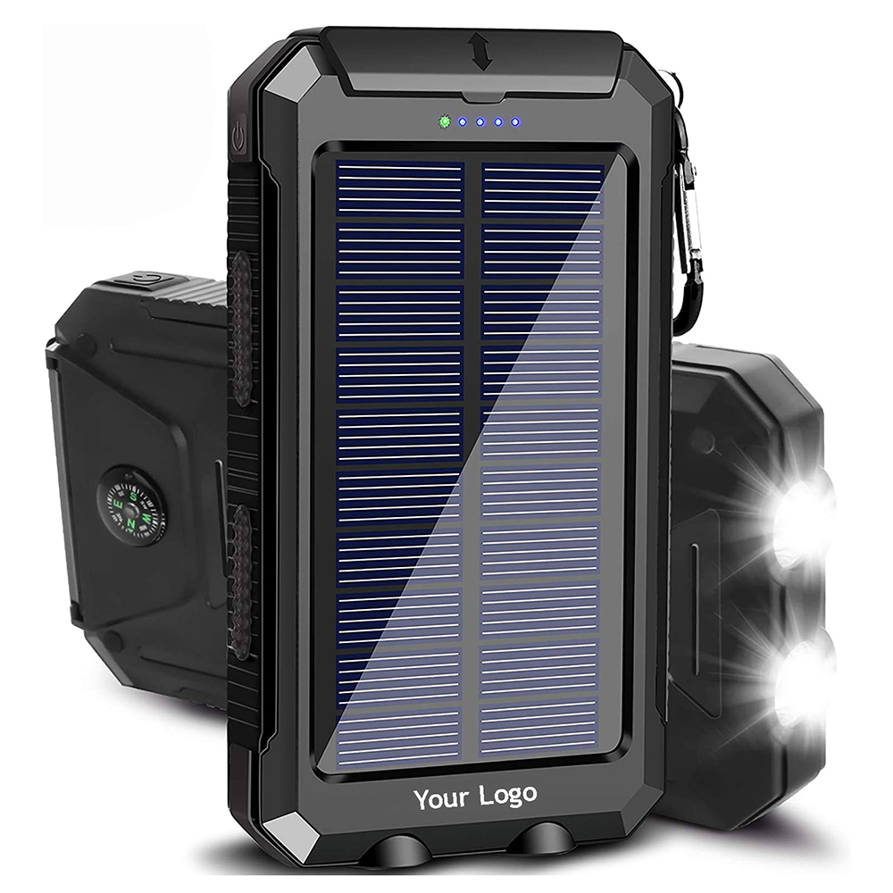 Открытый водонепроницаемый пеший Туризм Кемпинг куртки 20000 мАч солнечный Power Bank Солнечное зарядное устройство, Внешняя батарея резервного батарейный блок с двумя портами USB