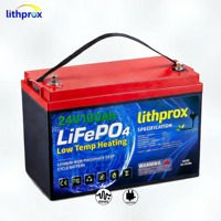 Batterie LiFePO4 rechargeable 24V 100AH Grade A 6000 cycles, cycle profond, marine, RS485, BMS intelligent, connecteur Anderson, CE RoHS IP67, OEM ODM
