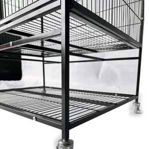 Özelleştirilmiş doğrudan siyah Metal tel lüks büyük güvercin papağan Pet çıkarılabilir tekerlekler ile üreme kafesleri kuş kafesi - Product Image 2