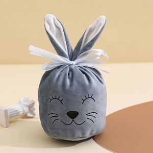 Rabbit Ears Candy <b>Bag</b> Velvet Drawstring Bunny <b>Bags</b> Happy <b>Easter</b> Party <b>Gift</b> Packaging Pouch - Product Image 3