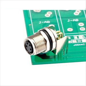 M8 Right Angled trở lại gắn kết ổ cắm 3 4 5 6 8 pins căn cứ loại nam nữ kim loại nối vít M8 ổ cắm - Product Image 3