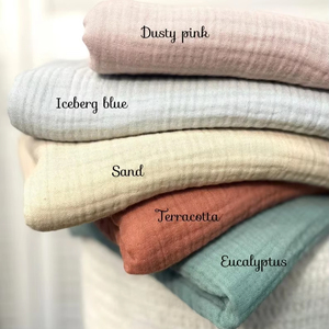 Tissu en coton mousseline, 40 '' / 101cm de largeur supplémentaire tissu en gaze de coton double pour rideau, serviettes d'oreiller de literie autres - Product Image 1