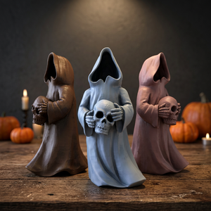 Halloween Ghost LED Flame <b>Tea</b> Light Candle <b>Set</b> with Spooky Design 12-piece for Festive Decorations - Product Image 3
