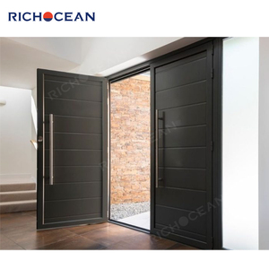 Richocean ประตูทางเข้าด้านหน้าหลักทำจากโลหะใช้ในครัวเรือนประตูบานเปิดบานพับอลูมิเนียมเพื่อความปลอดภัยภายนอกบ้าน - Product Image 3