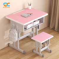 Ensemble de bureau et de chaises anti-basculement de qualité commerciale pour table d'étude pour étudiants avec chaise Ensembles de table et de chaises pour enfants