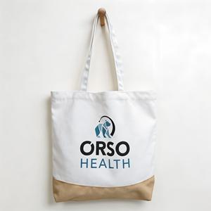 Eco-Friendly Reusable Bag Custom Medium Size Contrast Gusseted <b>Canvas</b> <b>Tote</b> Bag Healthcare Corporate Gift Bag - Product Image 1