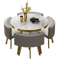 Ensemble de table et de chaises de salle à manger de luxe exquis, modulable, amovible, chaises en cuir pour réunions de bureau commerciales