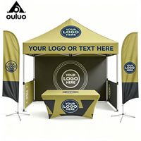 Carpa de Exhibición con Estructura de Acero de Diseño Personalizado 10x10 pies, Capa Única, Cuadrada, Impermeable de Oxford 300D para Vendedores Artesanales