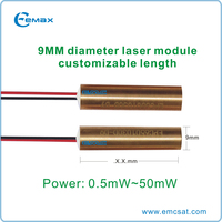 Pointeur laser à distance de 5 mW, diamètre 9 mm, module laser à point vert