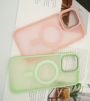 Coque de téléphone en TPU acrylique givré avec anneau de protection d'objectif, translucide mate, compatible avec la charge sans fil, pour Samsung S25/S26 Ultra