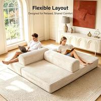 OEM Sofa in a Box, kompaktes, komprimiertes Bettsofa, ODM modulares, sectionales, knochenloses Schaumstoffsofa, Großhandel