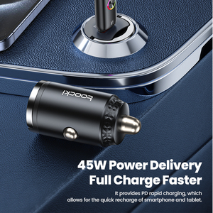 Chargeur USB de <span class=keywords><strong>voiture</strong></span> Toocki 45W sortie Type C chargeur de <span class=keywords><strong>voiture</strong></span> en alliage d'aluminium à charge rapide pour <span class=keywords><strong>voiture</strong></span> - Product Image 2