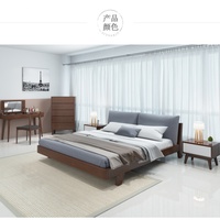 Lit de chambre à coucher en bois réglable moderne pour appartement, hôtel ou villa - Meubles pour adultes et enfants