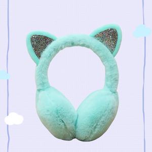 Couvre-oreilles en fausse fourrure pour femme, bandeau chaud, en peluche, mignon avec oreilles de chat, nouvelle collection automne-hiver 2020 - Product Image 4