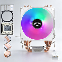 QiuzAim 2/4/6 refroidisseur de processeur de caloduc 90mm pour LGA 2011 prise PWM ventilateur silencieux pour carte mère X79 et processeur de serveur E5