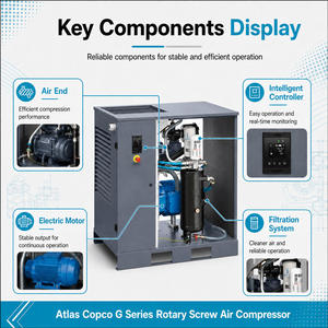 เครื่องอัดอากาศแบบสกรูโรตารี่เงียบสำหรับอุตสาหกรรมทั่วไป GA 7.5kw 11kw 15kw 22kw 30kw 37kw 45kw 55kw 75kw - Product Image 2