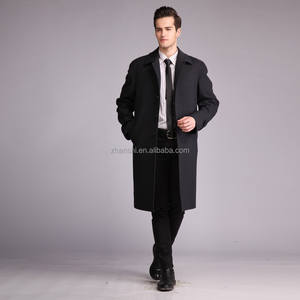 OEM Fashion Winter Designs Longs Manteaux Slim en <span class=keywords><strong>laine</strong></span> <span class=keywords><strong>bouillie</strong></span> pour hommes - Product Image 1