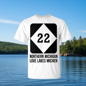 22 Tee Shirt T-shirt Mitten du nord du Michigan Love Lakes - Product Image 3
